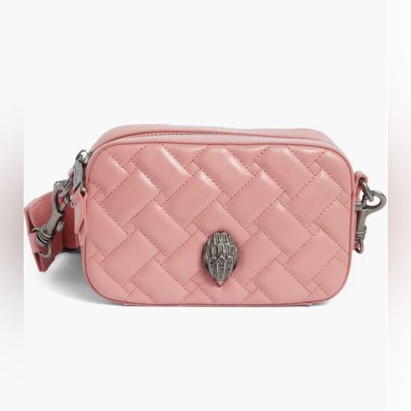Kurt Geiger London Small Kensington Quilted Pink Leather Camera Bag - Picture 6 of 12
